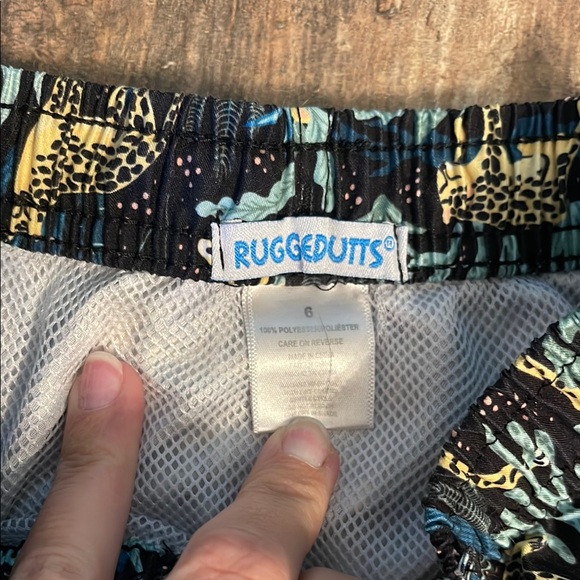 Rugged Butts Green Long Sleeve Shirts and Patterned Shorts Set Size 6 - Picture 3 of 12